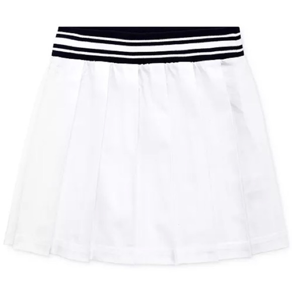 Kyodan Golf Skort White Pleated Elastic Navy Striped Waistband Stretch Small - Picture 1 of 8